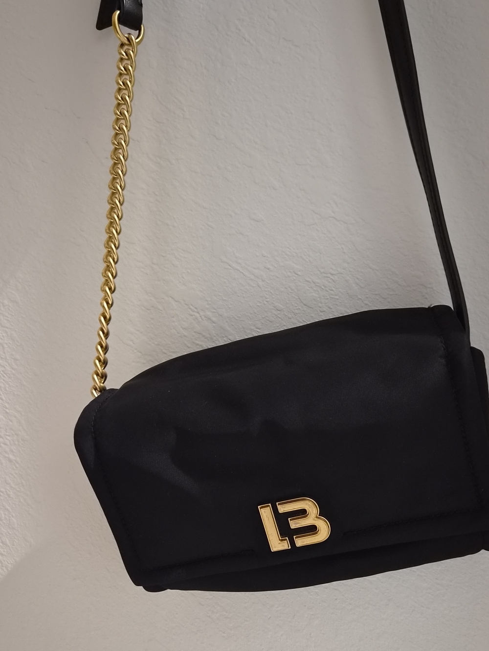 Bimba Y Lola Black Shoulder Bag with Gold Chain